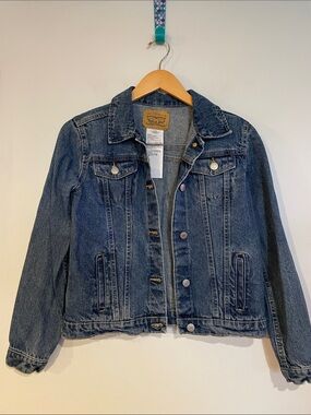 Levi's Dark Blue Denim Trucker Jacket Girls XL